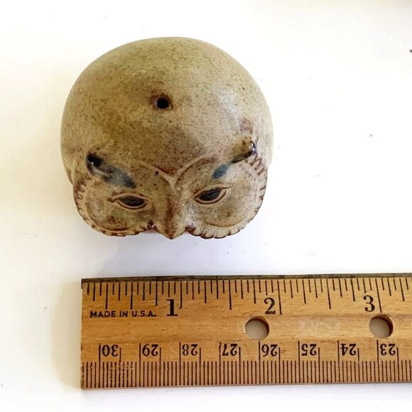 Vintage Stoneware Pottery Chubby Owl Salt And Pepper Shaker Set Japan - Picture 9 of 10